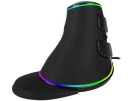 Mouse Vertical Delux 618 Plus, Mouse Para Jogos Ergonômico Com Fio Led Rgb, Mouse Usb De 800/1200/1600/2400/4000 Dpi, Luz De Fundo, Para Pc (Luz De Fundo Colorida)