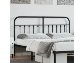 Cabeceira De Cama 180 cm Metal Preto VIDAXL