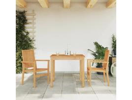 Cadeiras De Jardim Empilháveis 2 Pcs 56.5X57.5X91cm Teca Maciça VIDAXL