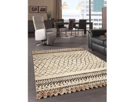 Tapete NAZAR Marokko (Bege e Preto -  80x150 cm)