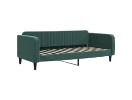 Sofá Cama VIDAXL Veludo Verde-escuro (100x200 cm)