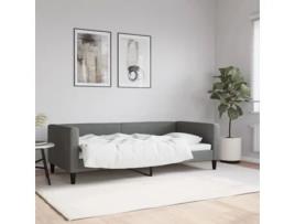 Sofá Cama VIDAXL Tecido Cinzento-escuro (90x190 cm)