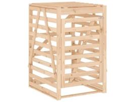 Abrigo Para Caixote Do Lixo 84X90X128.5 cm Pinho Maciço VIDAXL