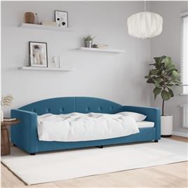 Sofá Cama VIDAXL Veludo Azul (90x200 cm)