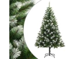 Árvore De Natal Artificial Articulada Com Flocos De Neve 150 cm VIDAXL