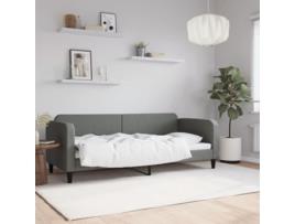 Sofá Cama VIDAXL Tecido Cinzento-escuro (80x200 cm)