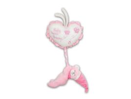 Peluche BONTOYS Urso na lua rosa