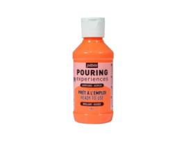 Tinta Acrílica PÉBÉO Brilhante para Derramar (Laranja Neon 118 ml)