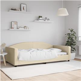 Sofá Cama VIDAXL Tecido Bege (100x200 cm)
