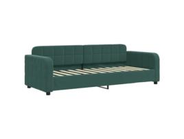 Sofá Cama VIDAXL Veludo Verde-escuro (80x200 cm)