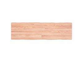 Tampo De Mesa Com Bordas Vivas Carvalho Tratado Castanho-Claro VIDAXL