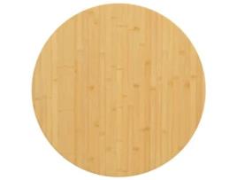 Tampo de Mesa Ø90X1,5 Cm Bambu VIDAXL