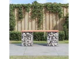 Banco Jardim Design Gabião 103X31X42 cm Madeira Douglas Maciça VIDAXL