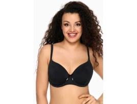Top de Mulher AVA Swimwear Patternless Underwire Adjustable Preto (85E)