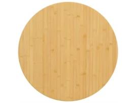 Tampo de Mesa Ø80X4 Cm Bambu VIDAXL