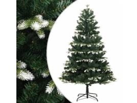 Árvore De Natal Artificial Articulada Com Flocos De Neve 150 cm VIDAXL