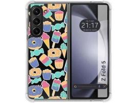 Capa para Samsung Galaxy Z Fold 5 5G TUMUNDOSMARTPHONE de Silicone com Desenho - Multicor