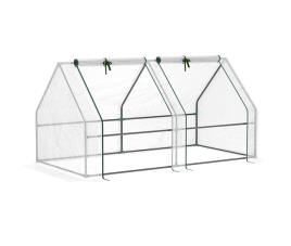 OUTSUNNY Estufa de Jardim Varanda 180X90X90 Cm Tipo Casa Tubo de Aço com 2 Acessos Estufa Pequena para Cultivo de Planta