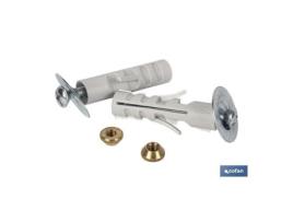 Bl 2 uds taco nylon con tornillo 5x45   caja 10 unid.