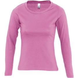 Sols  T-shirt mangas compridas MAJESTIC COLORS GIRL  Rosa Disponível em tamanho para senhora. EU XXL,EU S,EU M,EU L,EU XL.Mulher > Roupas > T-shirt mangas compridas 