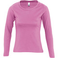 Sols  T-shirt mangas compridas MAJESTIC COLORS GIRL  Rosa Disponível em tamanho para senhora. EU XXL,EU S,EU M,EU L,EU XL.Mulher > Roupas > T-shirt mangas compridas 