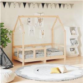 vidaXL Estrutura de cama infantil 70x140 cm pinho maciço