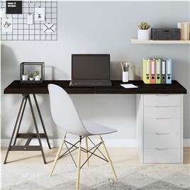 vidaXL Tampo de mesa 160x40x4 cm carvalho tratado cinza-escuro