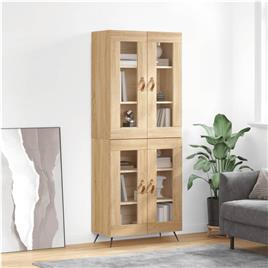 vidaXL Armário alto 69,5x34x180 cm derivados de madeira cor sonoma