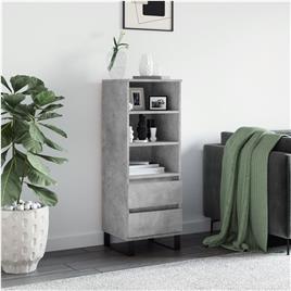 vidaXL Aparador alto 40x36x110cm derivados de madeira cinzento cimento