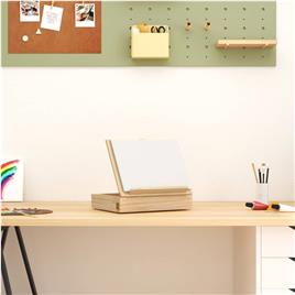 vidaXL Cavalete de mesa com gaveta 33,5x25,5x7 cm pinho maciço