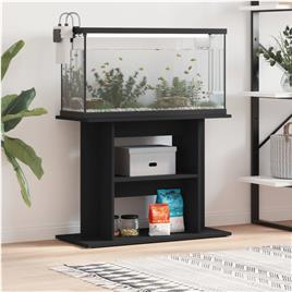 vidaXL Suporte de aquário 80x35x60 cm derivados de madeira preto