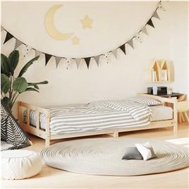 vidaXL Estrutura de cama infantil 90x200 cm pinho maciço