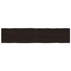 vidaXL Tampo mesa 180x40x6 carvalho tratado borda viva cinza-escuro