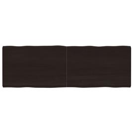 vidaXL Tampo mesa 180x60x6 carvalho tratado borda viva cinza-escuro