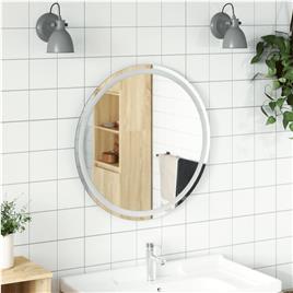 vidaXL Espelho de casa de banho com luzes LED redondo 70 cm