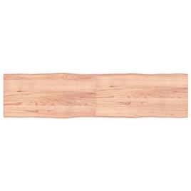 vidaXL Tampo mesa 200x50x4 carvalho tratado borda viva castanho-claro