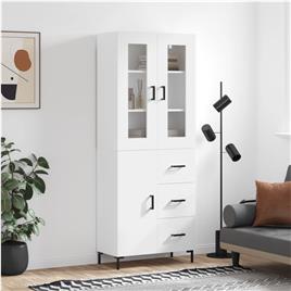 vidaXL Armário alto 69,5x34x180 cm derivados de madeira branco