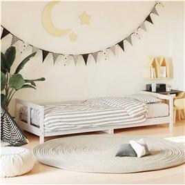 vidaXL Estrutura de cama infantil 80x200 cm pinho maciço branco