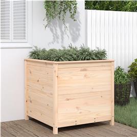 vidaXL Vaso/floreira de jardim 82,5x82,5x78 cm pinho maciço