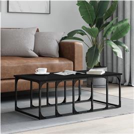 vidaXL Mesa de centro 100x50x35,5 cm derivados de madeira preto