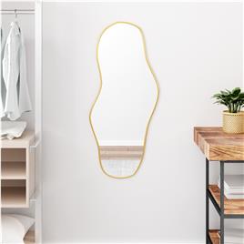 vidaXL Espelho de parede 90x40 cm dourado
