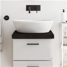 vidaXL Bancada p/ WC 40x60x6 cm madeira tratada maciça cinza-escuro