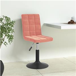 vidaXL Cadeiras de jantar giratórias 6 pcs veludo rosa