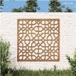 vidaXL Decoração p/ muro de jardim 55x55 cm aço corten design árabe