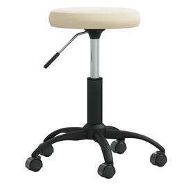 vidaXL Banco de massagens veludo cor creme