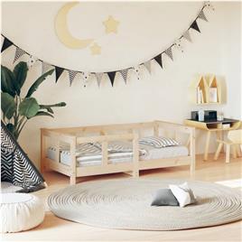 vidaXL Estrutura de cama infantil 70x140 cm pinho maciço