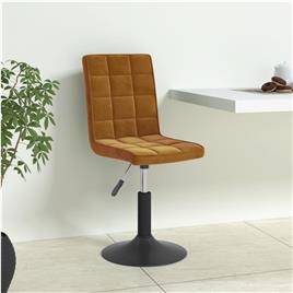 vidaXL Cadeiras de jantar giratórias 6 pcs veludo castanho