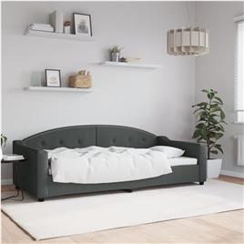 vidaXL Sofá-cama 90x200 cm tecido cinzento-escuro