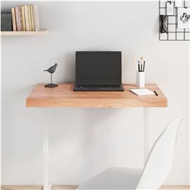 vidaXL Tampo de mesa 80x40x6 cm carvalho tratado castanho-claro