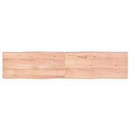 vidaXL Tampo mesa 180x40x4 carvalho tratado borda viva castanho-claro
